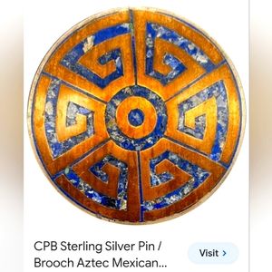 Sterling silver Aztec Broach